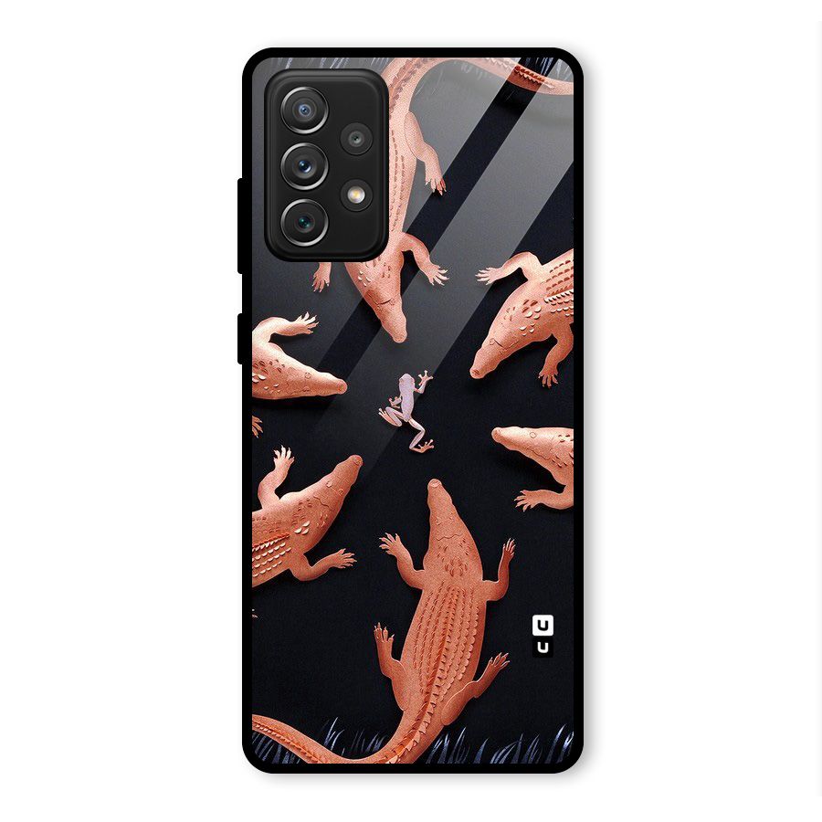 Brave Frog Glass Back Case for Galaxy A72