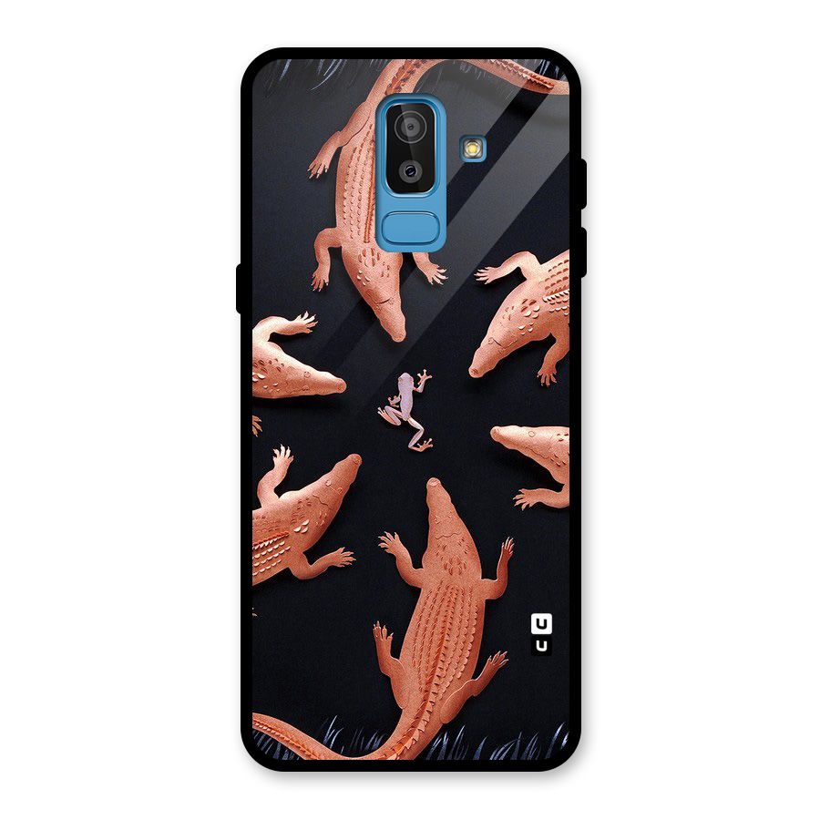 Brave Frog Glass Back Case for Galaxy J8