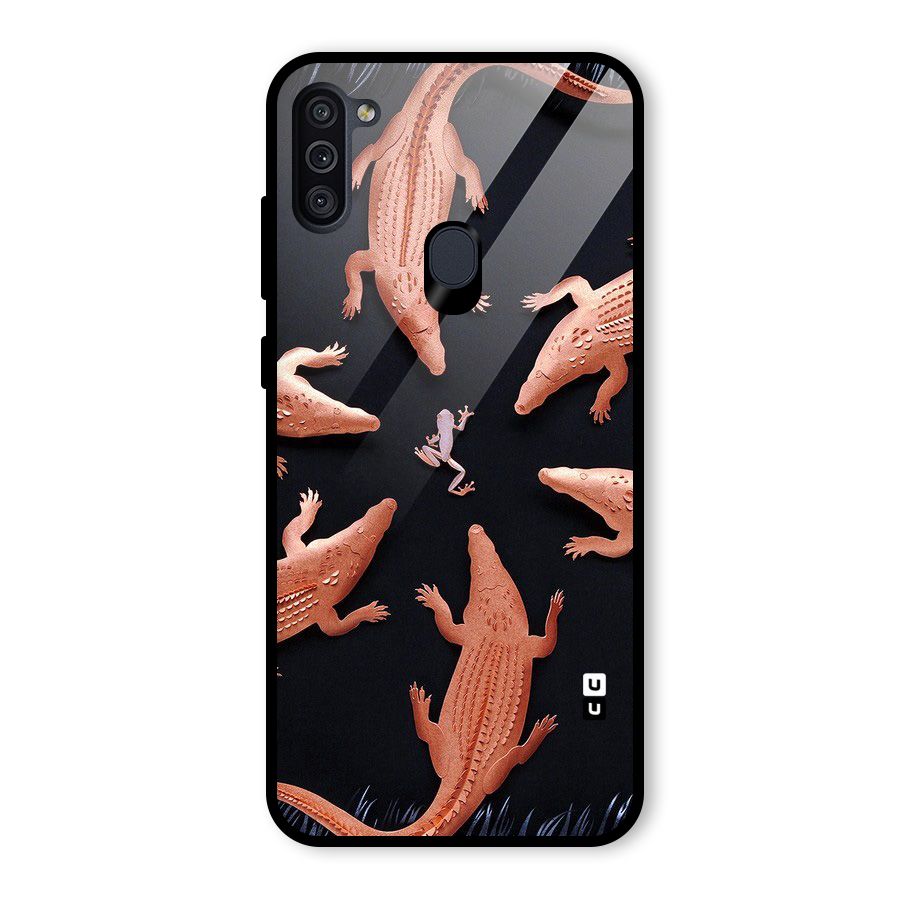 Brave Frog Glass Back Case for Galaxy M11