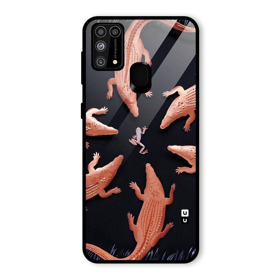 Brave Frog Glass Back Case for Galaxy M31