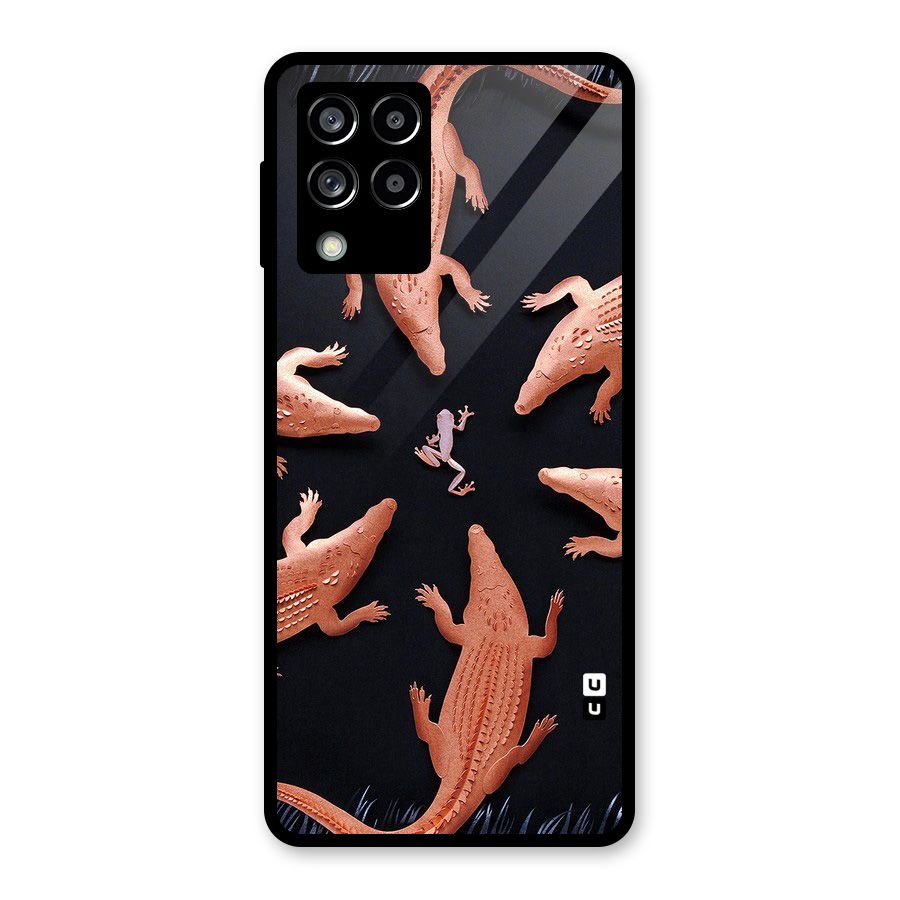 Brave Frog Glass Back Case for Galaxy M53 5G