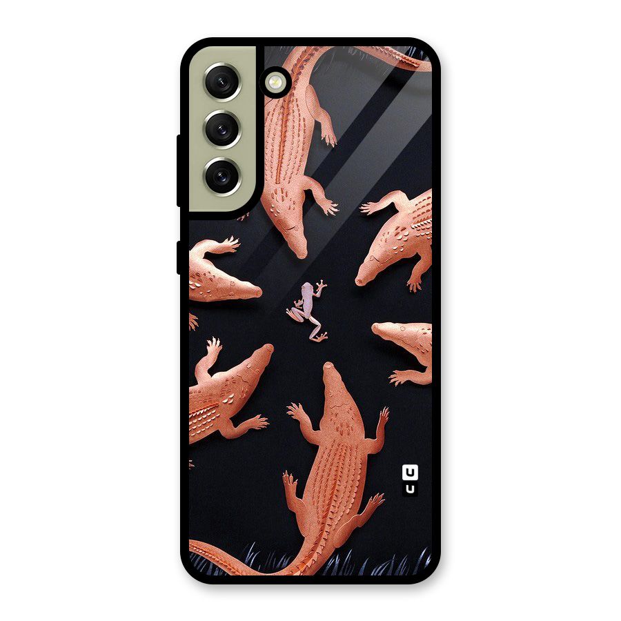 Brave Frog Glass Back Case for Galaxy S21 FE 5G