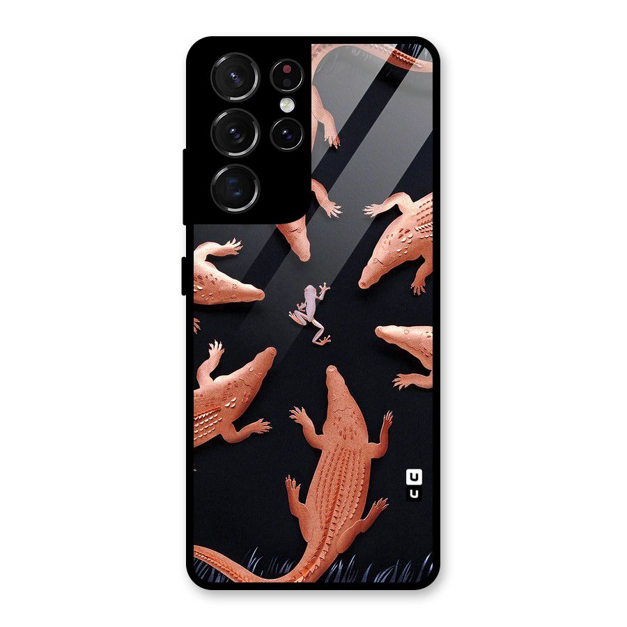 Brave Frog Glass Back Case for Galaxy S21 Ultra 5G