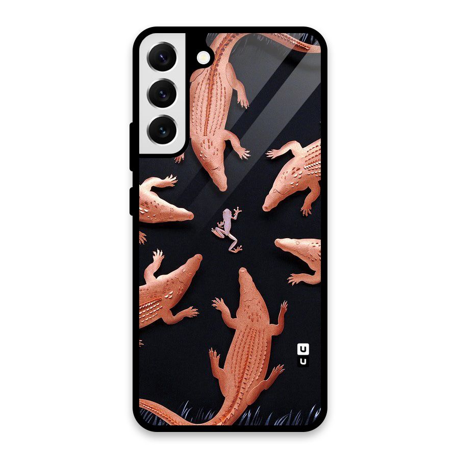 Brave Frog Glass Back Case for Galaxy S22 Plus 5G