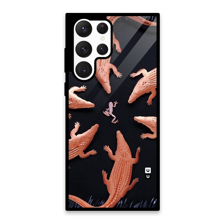 Brave Frog Glass Back Case for Galaxy S22 Ultra 5G