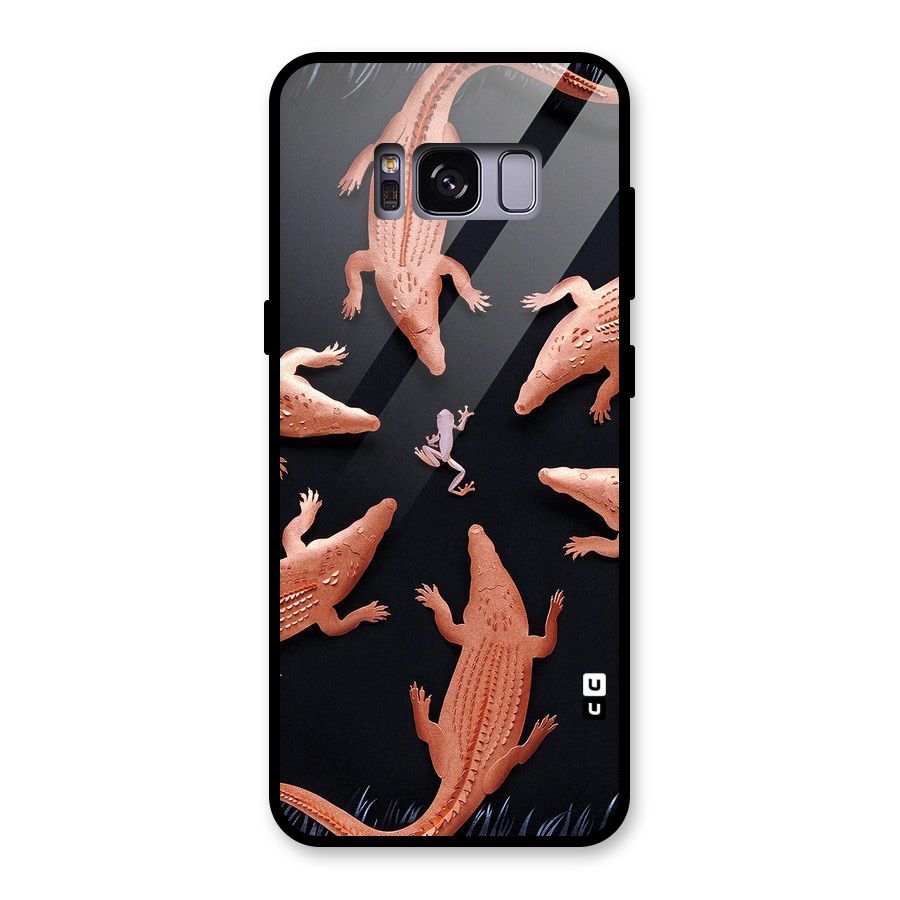 Brave Frog Glass Back Case for Galaxy S8