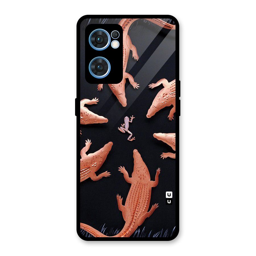 Brave Frog Glass Back Case for Oppo Reno7 5G