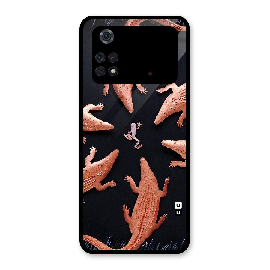 Brave Frog Glass Back Case for Poco M4 Pro 4G