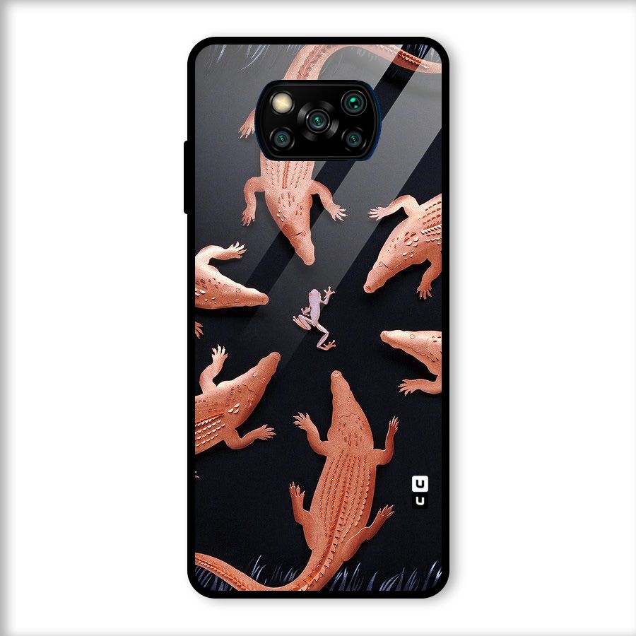 Brave Frog Glass Back Case for Poco X3