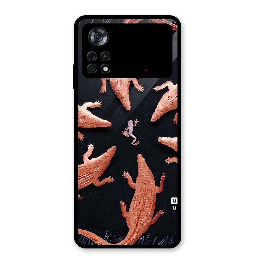Brave Frog Glass Back Case for Poco X4 Pro 5G