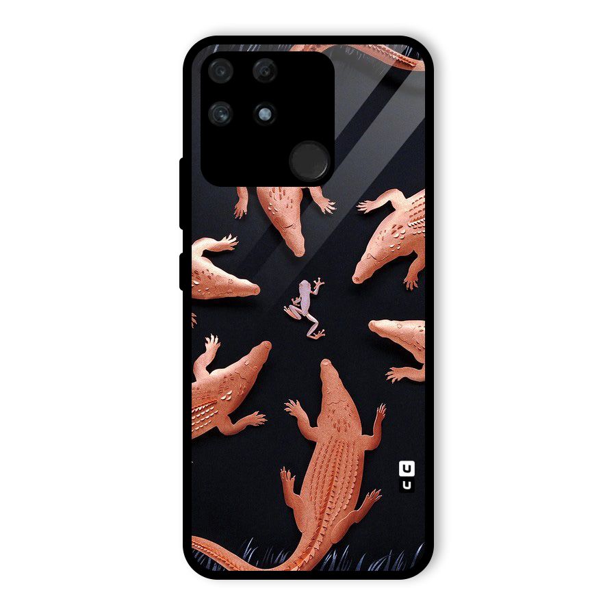 Brave Frog Glass Back Case for Realme Narzo 50A