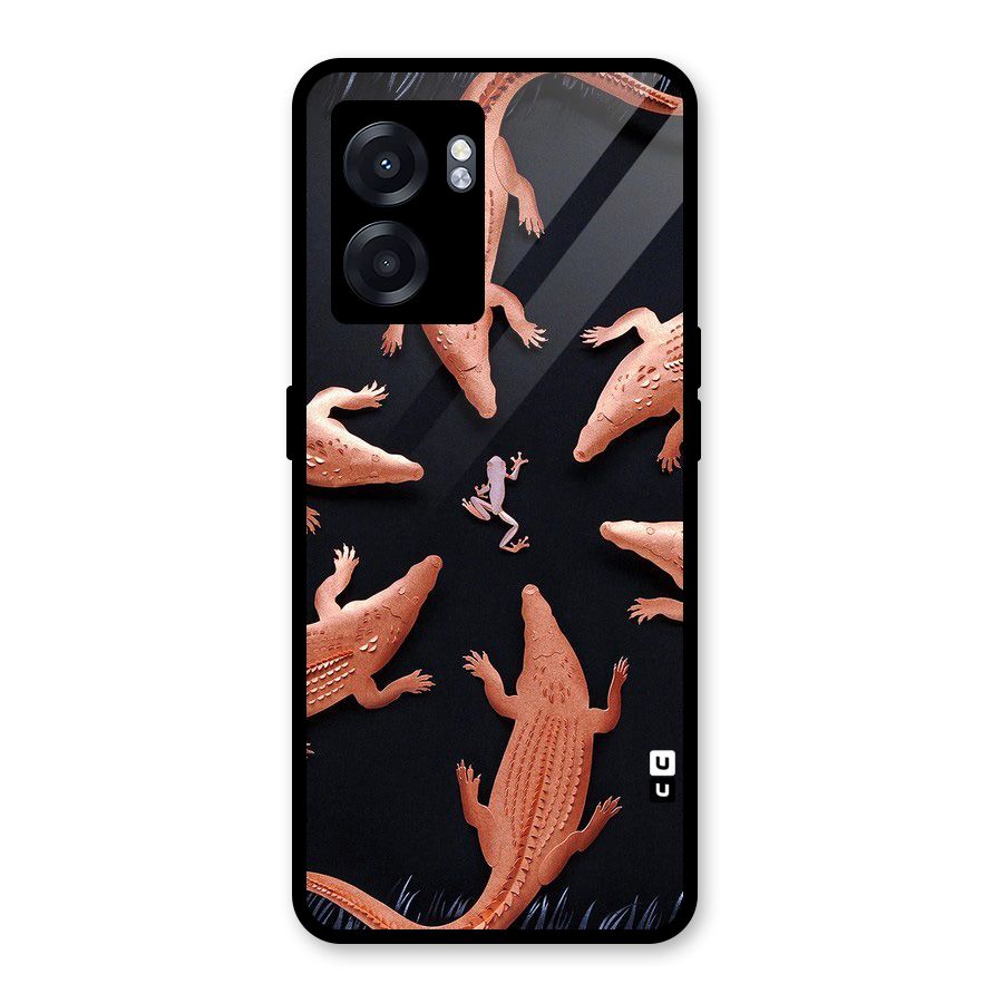 Brave Frog Glass Back Case for Realme Narzo 50 5G