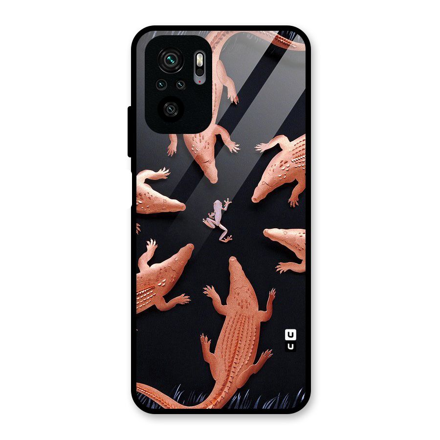 Brave Frog Glass Back Case for Redmi Note 10S