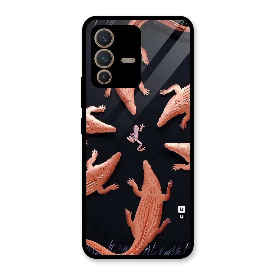 Brave Frog Glass Back Case for Vivo V23 5G