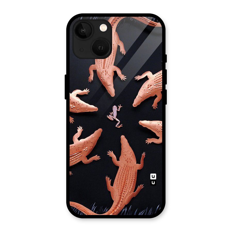 Brave Frog Glass Back Case for iPhone 13
