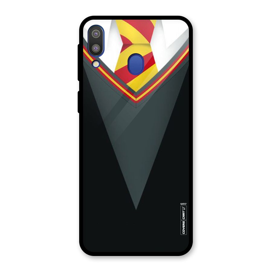 Brave Heart Glass Back Case for Galaxy M20