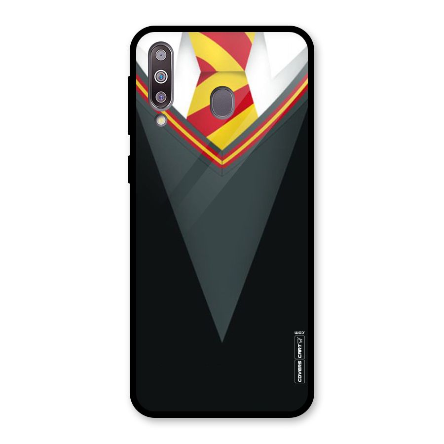 Brave Heart Glass Back Case for Galaxy M30
