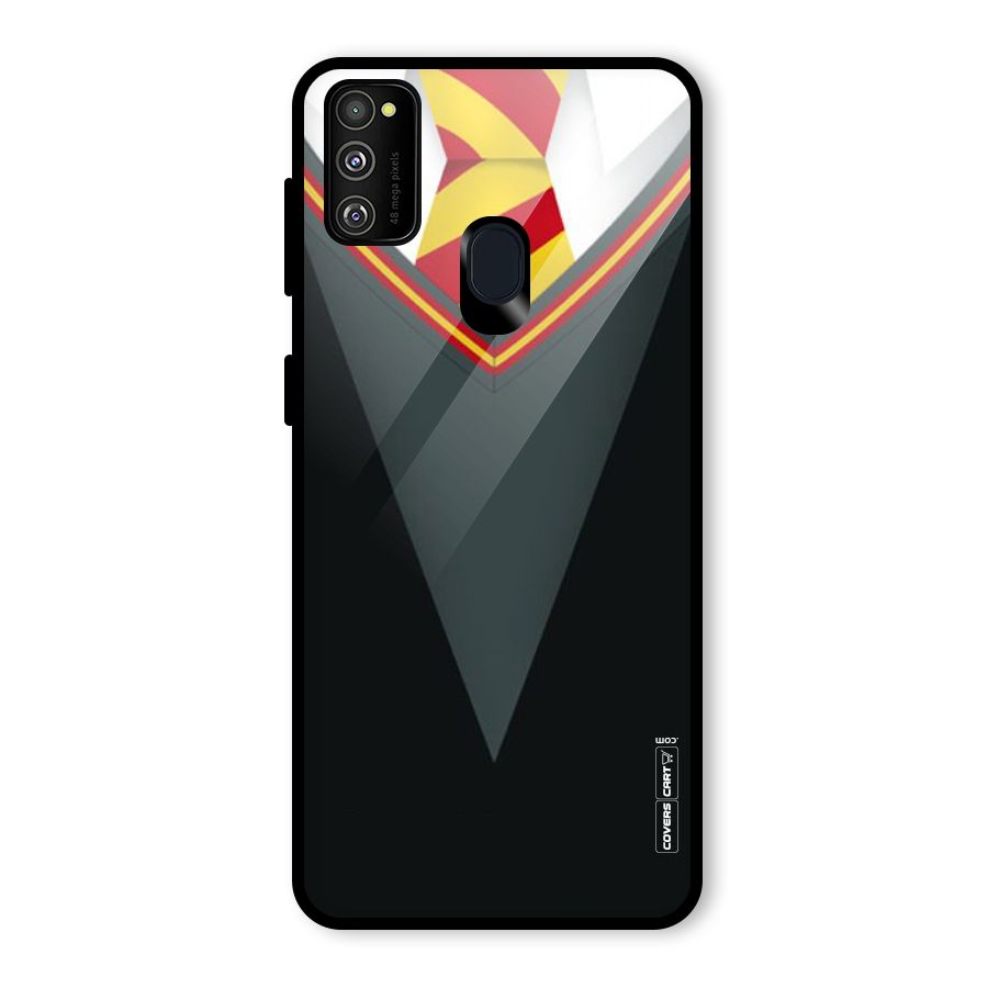 Brave Heart Glass Back Case for Galaxy M30s