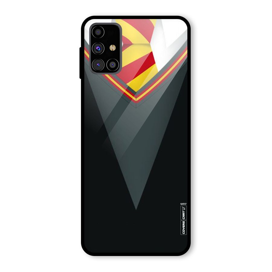 Brave Heart Glass Back Case for Galaxy M31s