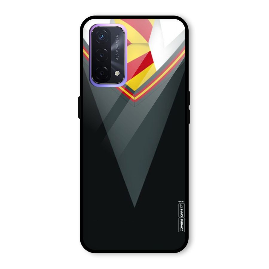 Brave Heart Glass Back Case for Oppo A74 5G