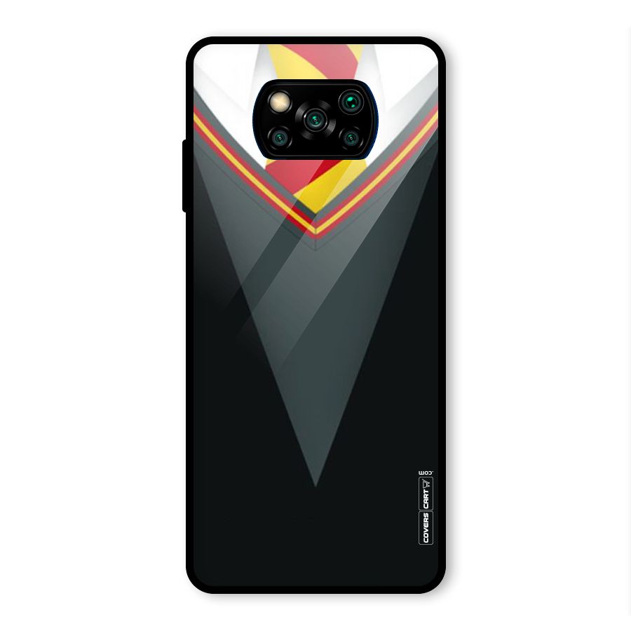 Brave Heart Glass Back Case for Poco X3 Pro