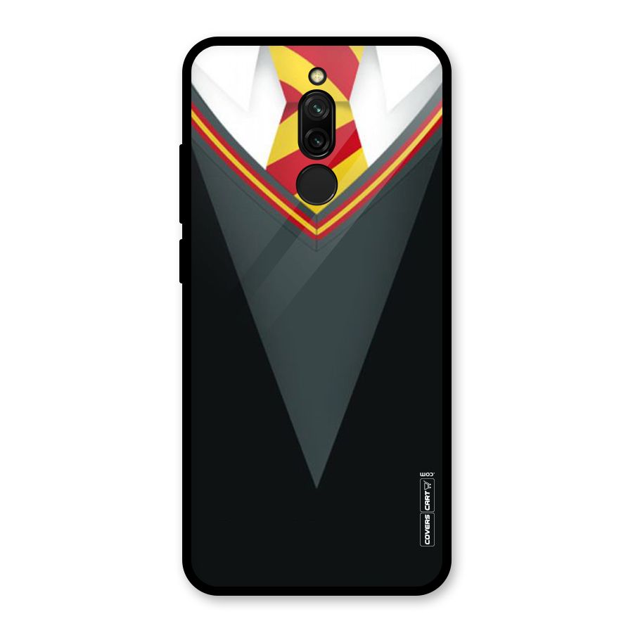 Brave Heart Glass Back Case for Redmi 8