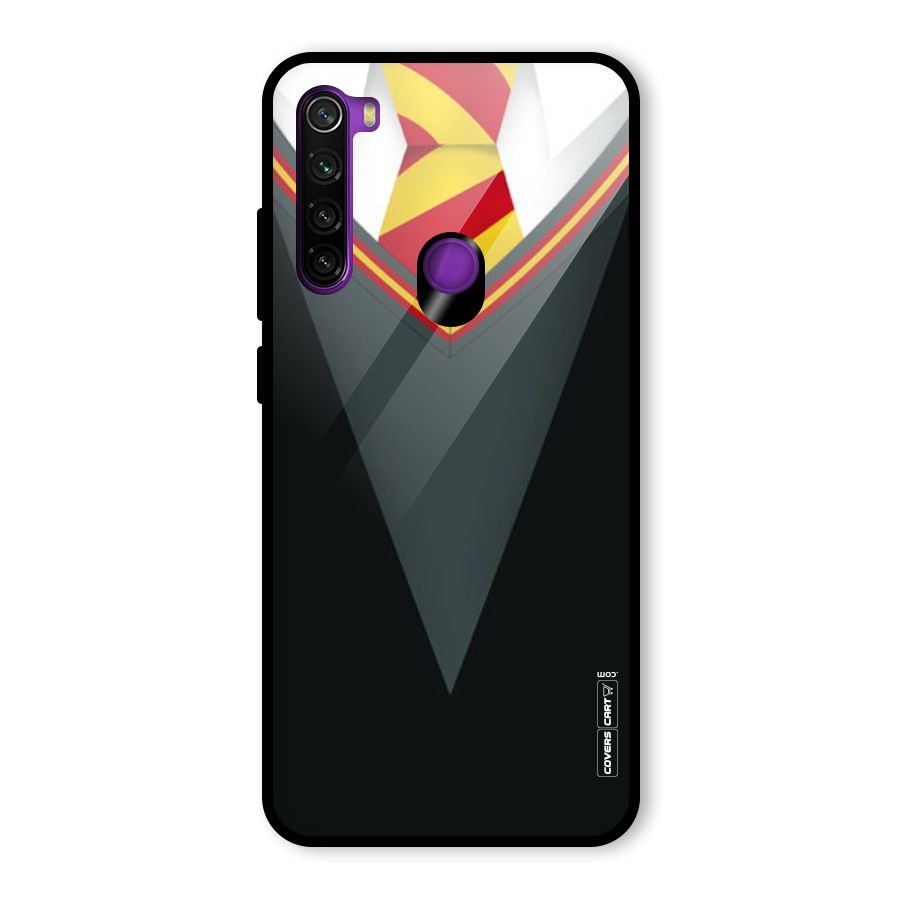 Brave Heart Glass Back Case for Redmi Note 8