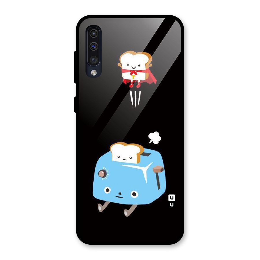 Bread Toast Glass Back Case for Galaxy A50