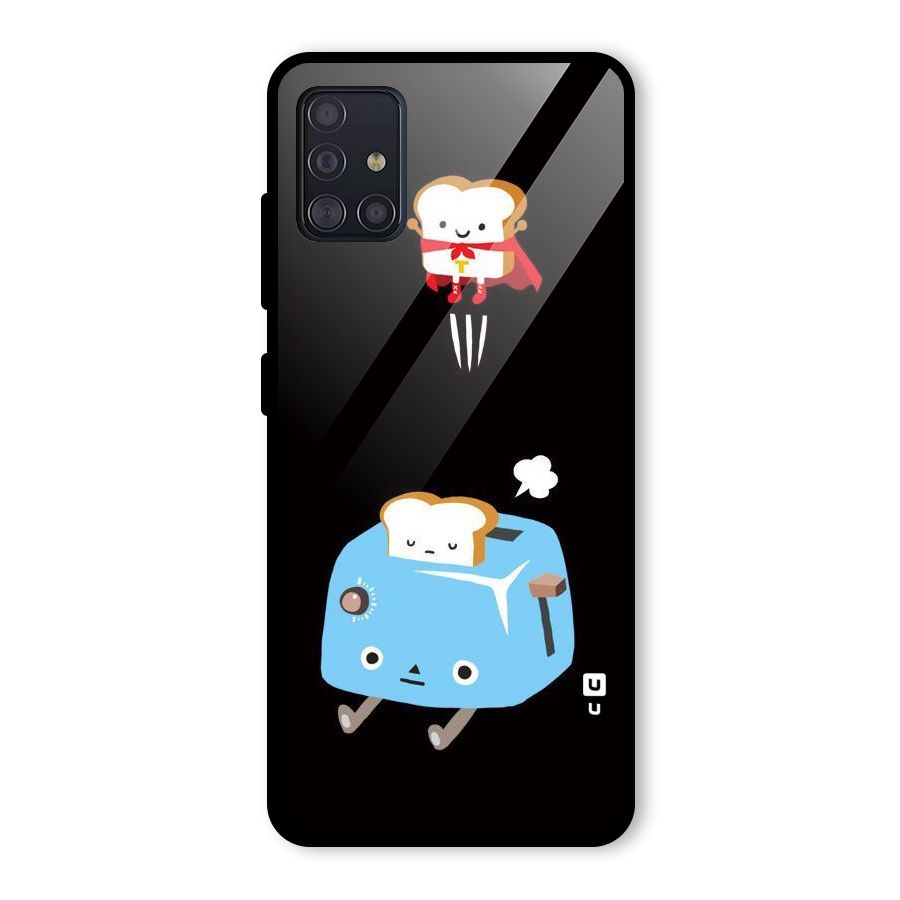 Bread Toast Glass Back Case for Galaxy A51