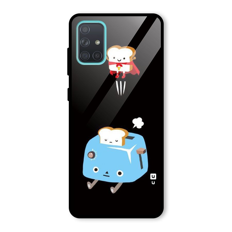 Bread Toast Glass Back Case for Galaxy A71