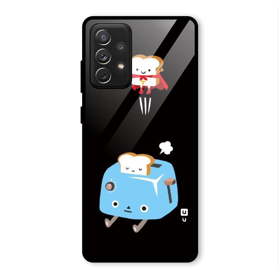 Bread Toast Glass Back Case for Galaxy A72