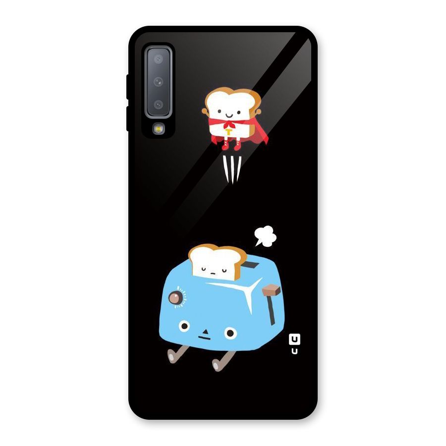 Bread Toast Glass Back Case for Galaxy A7 (2018)