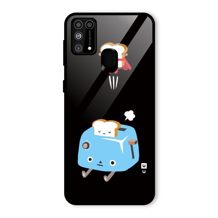 Bread Toast Glass Back Case for Galaxy F41