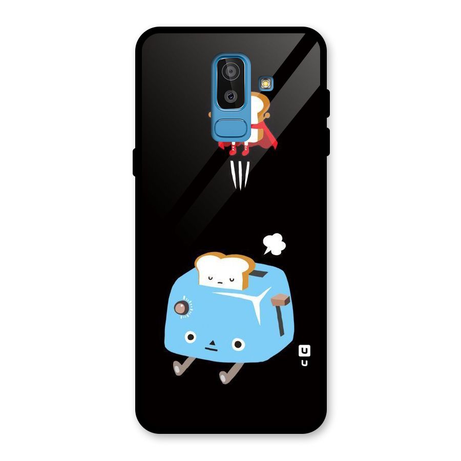 Bread Toast Glass Back Case for Galaxy J8