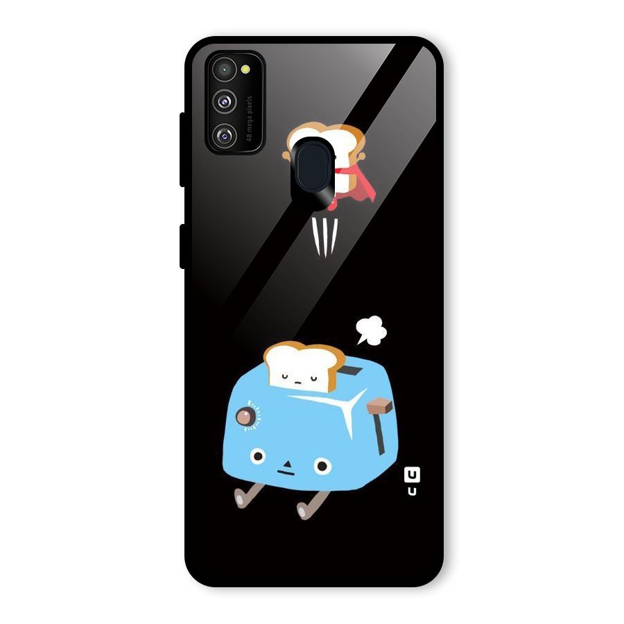 Bread Toast Glass Back Case for Galaxy M30s
