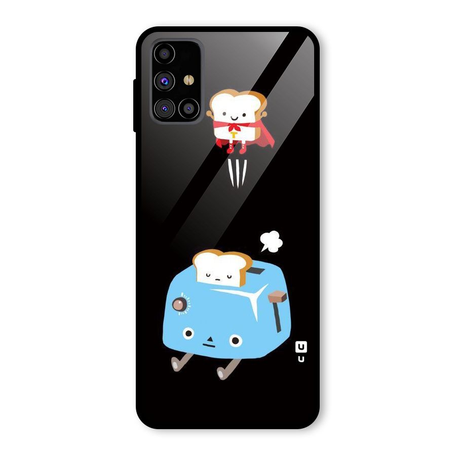 Bread Toast Glass Back Case for Galaxy M31s