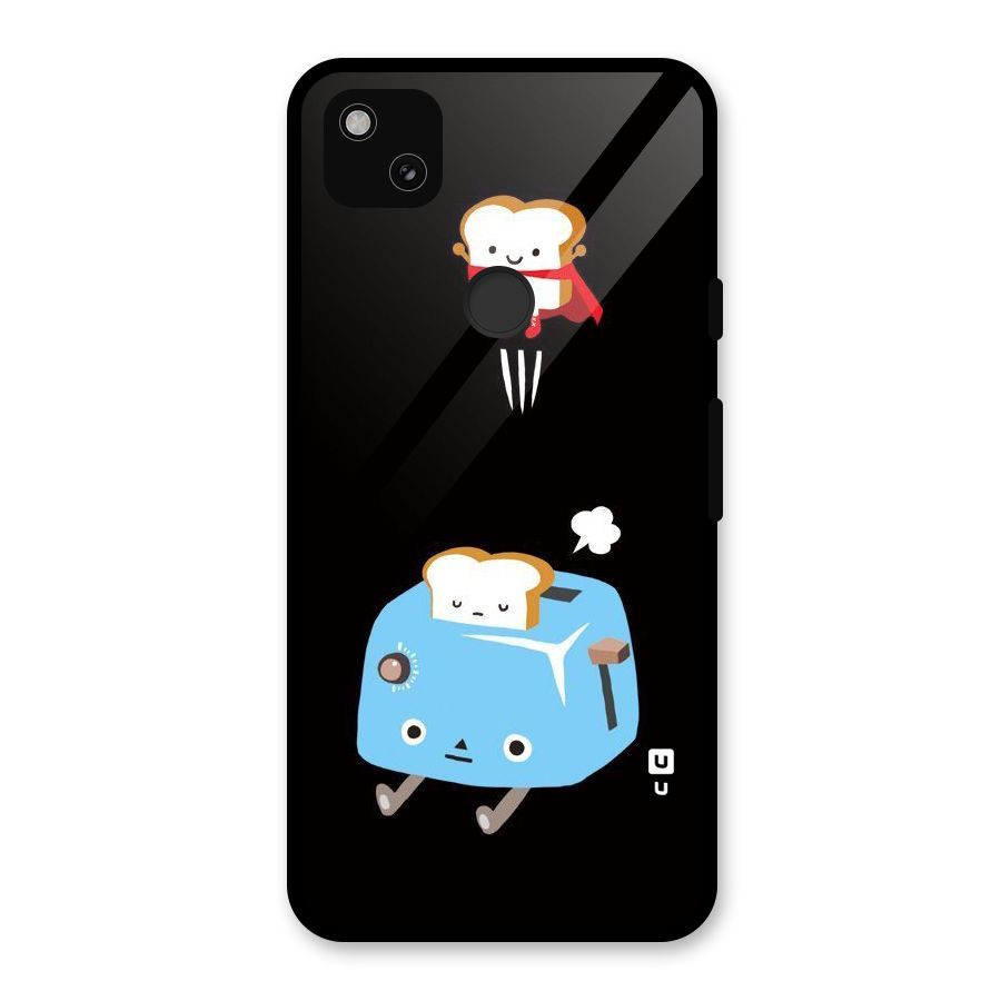 Bread Toast Glass Back Case for Google Pixel 4a