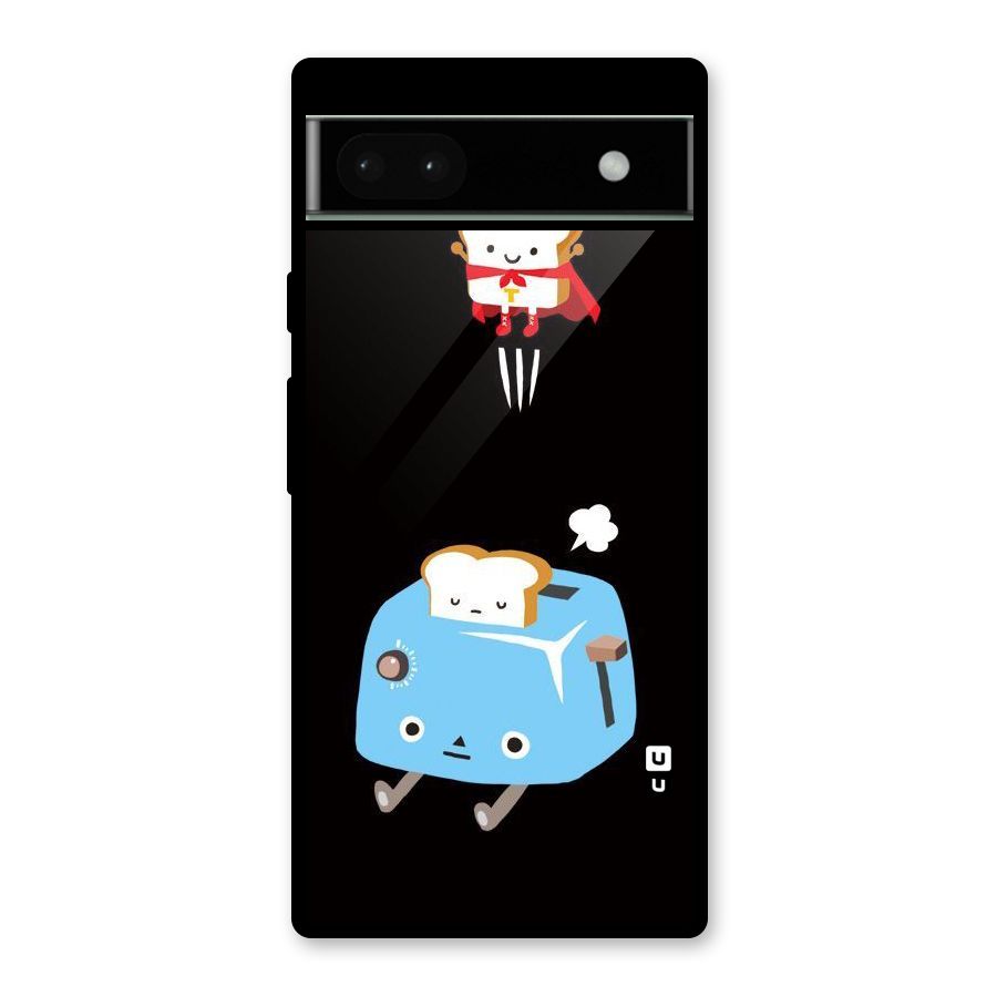Bread Toast Glass Back Case for Google Pixel 6a