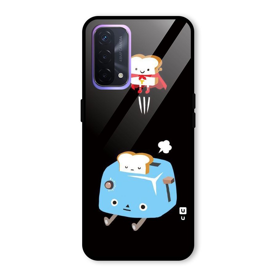 Bread Toast Glass Back Case for Oppo A74 5G