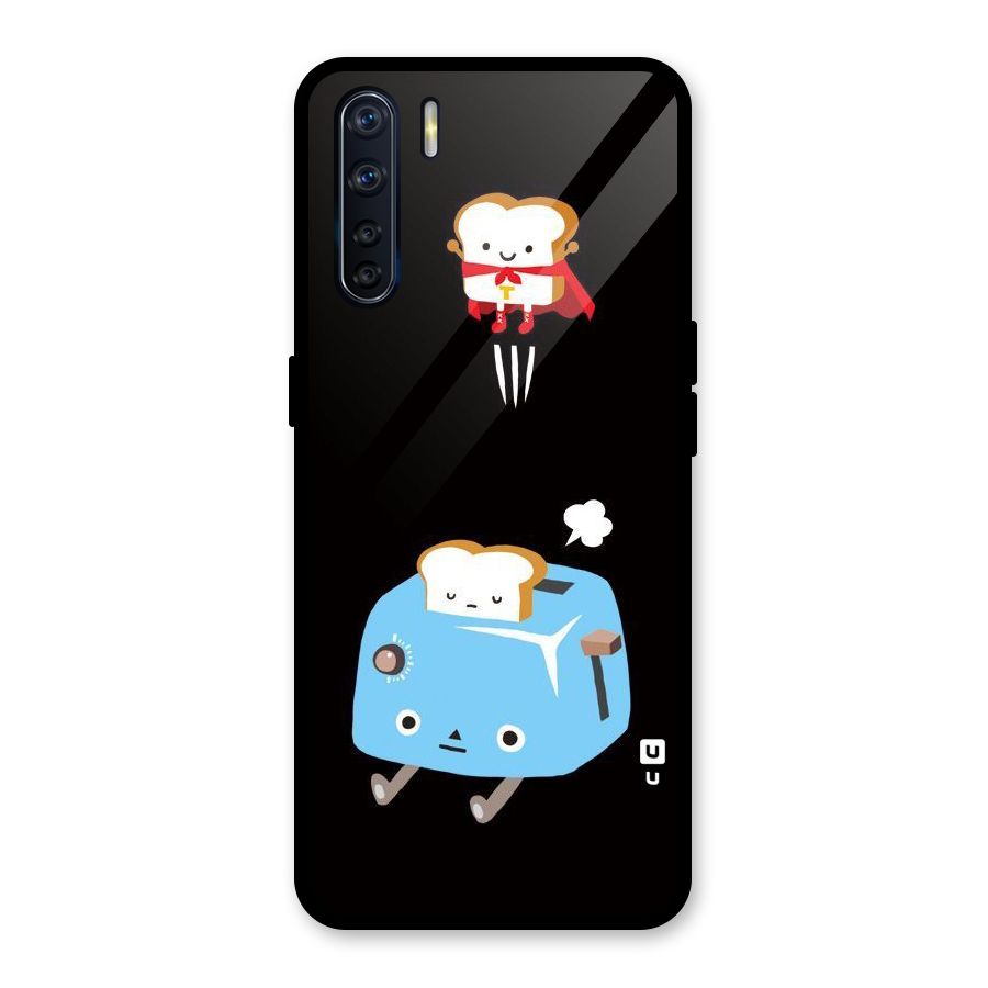 Bread Toast Glass Back Case for Oppo F15