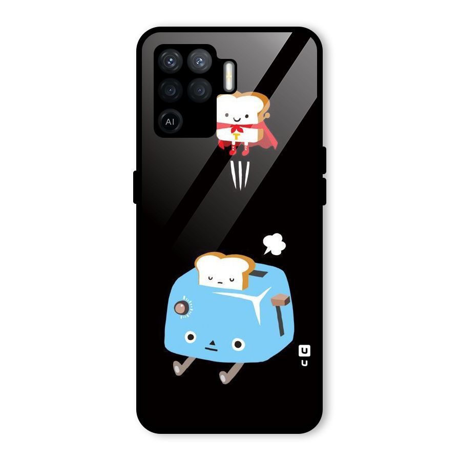 Bread Toast Glass Back Case for Oppo F19 Pro