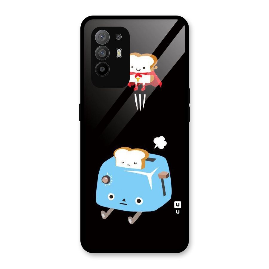 Bread Toast Glass Back Case for Oppo F19 Pro Plus 5G
