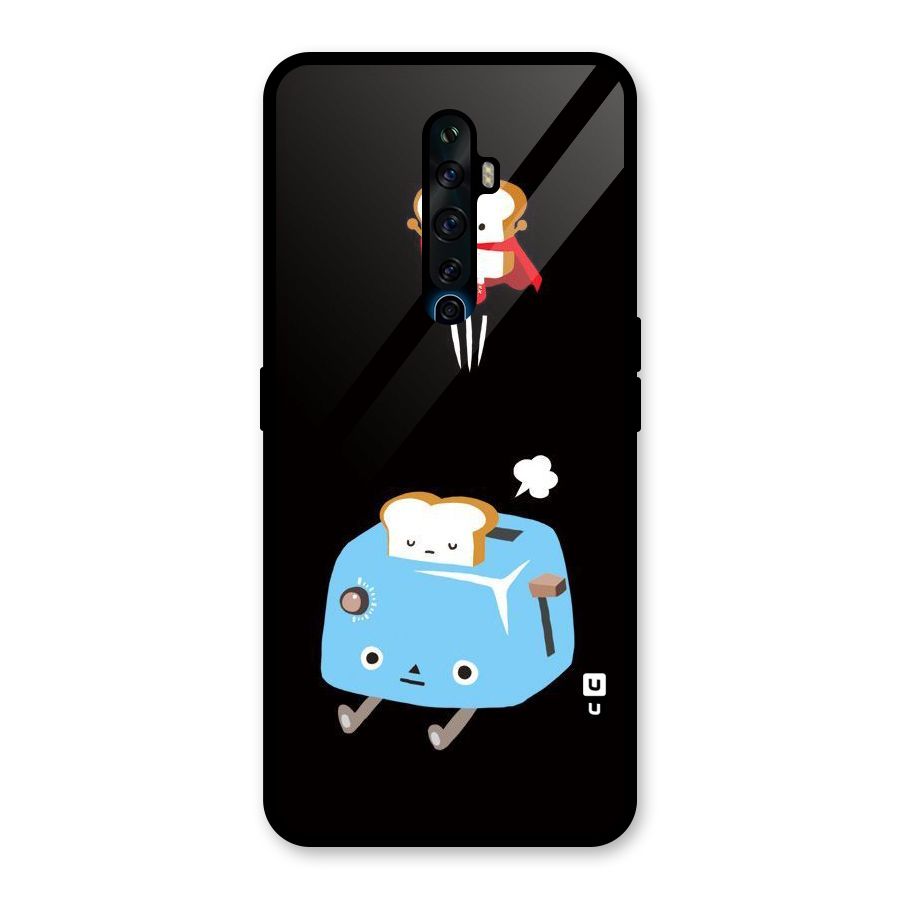 Bread Toast Glass Back Case for Oppo Reno2 F