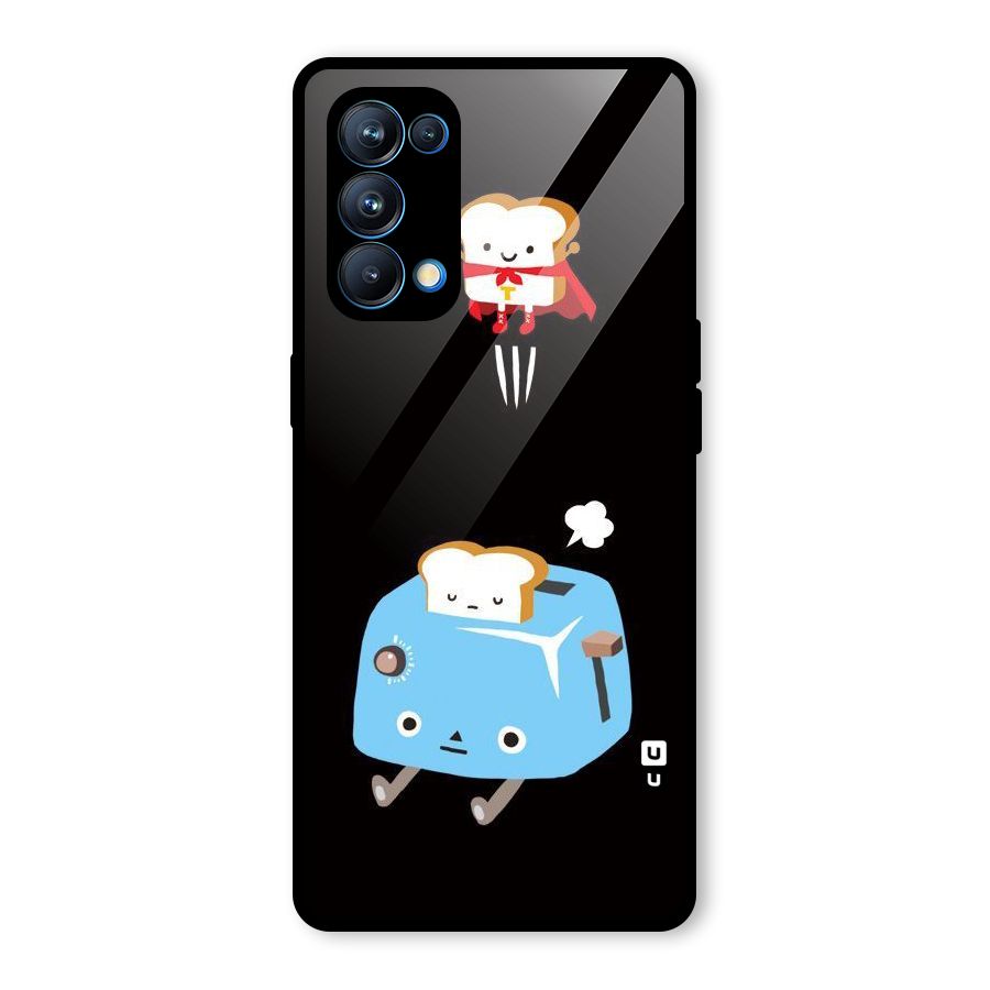 Bread Toast Glass Back Case for Oppo Reno5 Pro 5G
