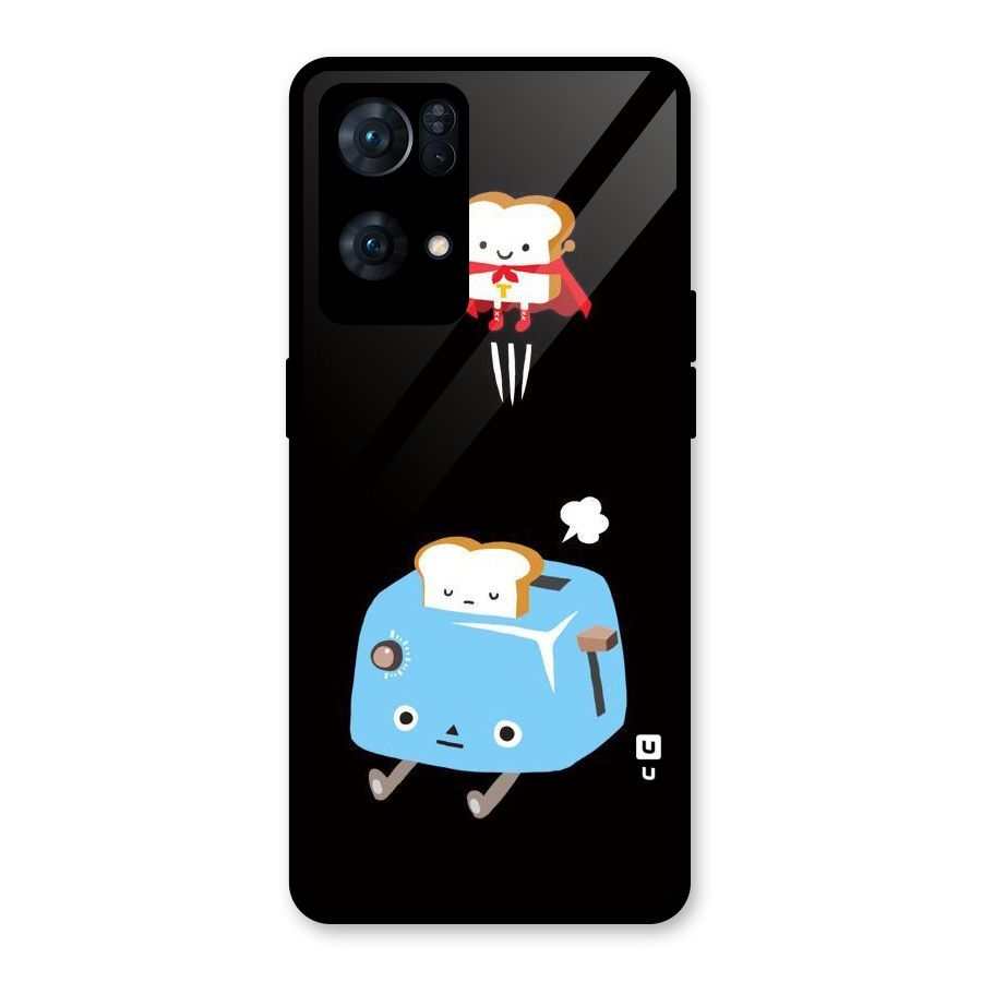 Bread Toast Glass Back Case for Oppo Reno7 Pro 5G