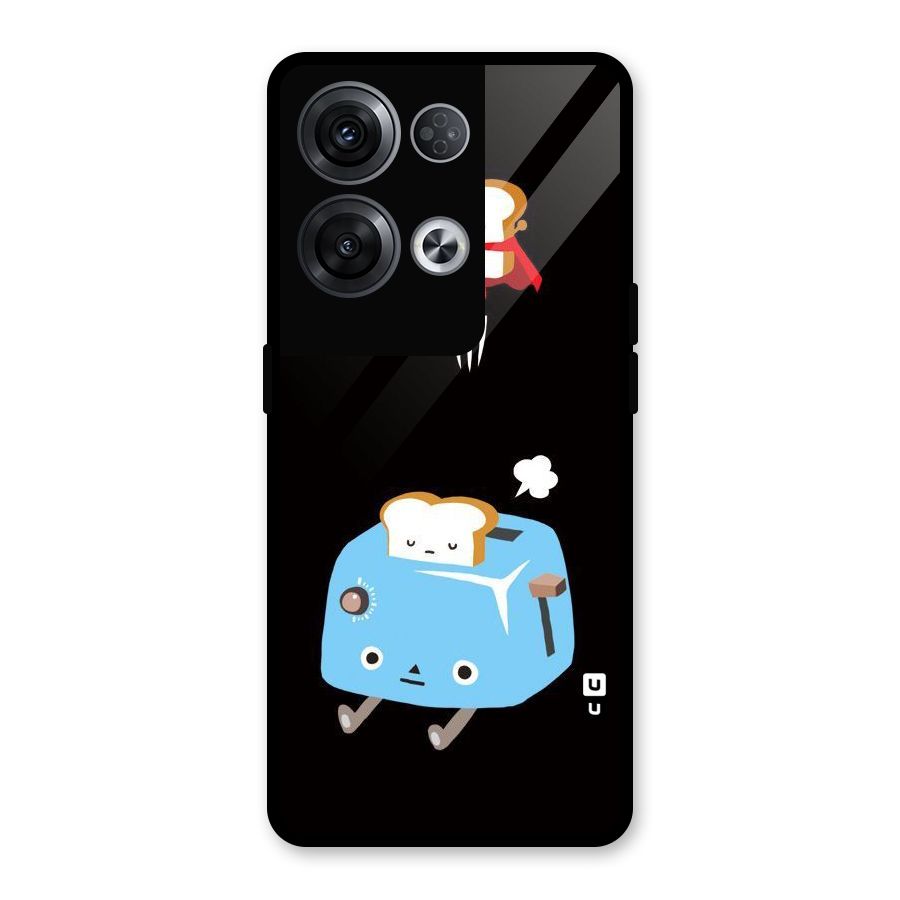 Bread Toast Glass Back Case for Oppo Reno8 Pro 5G