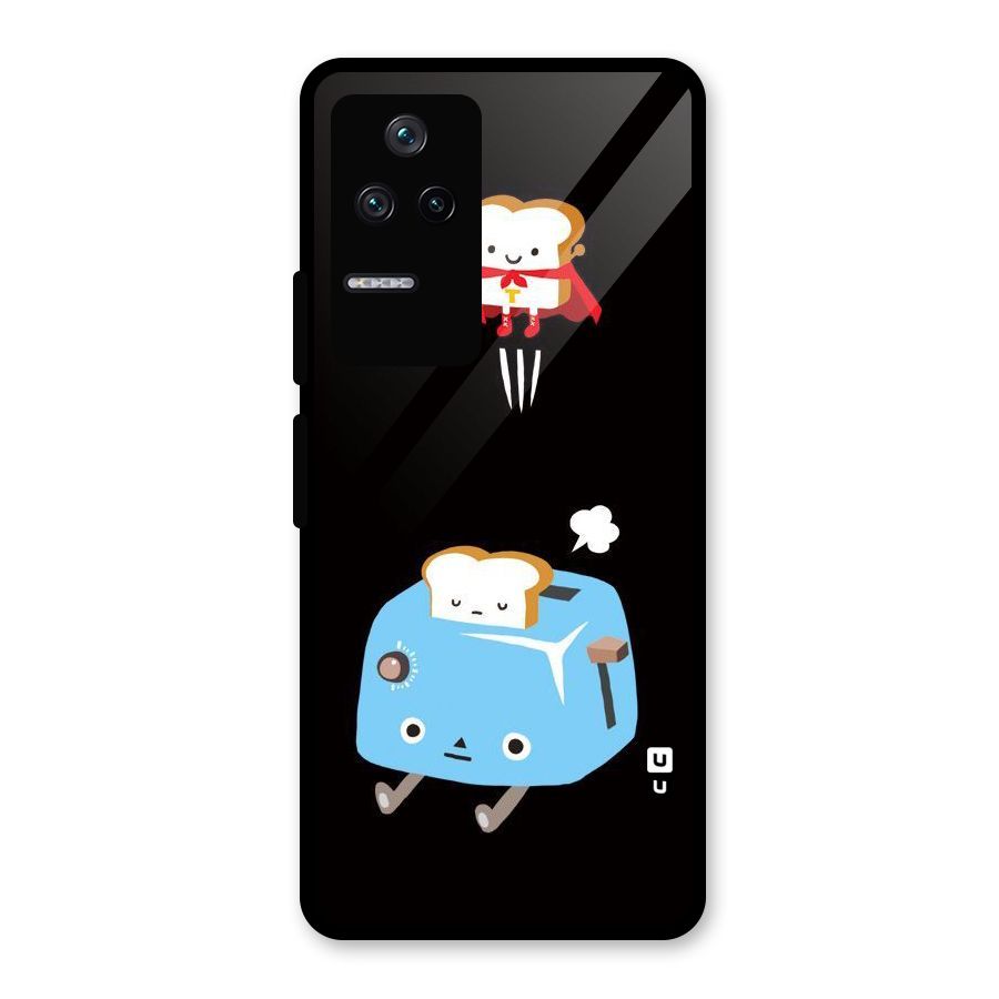 Bread Toast Glass Back Case for Poco F4 5G