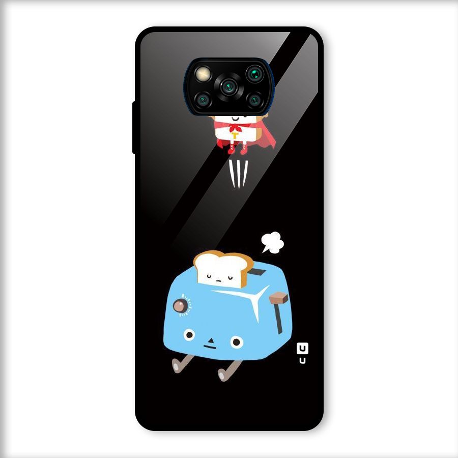 Bread Toast Glass Back Case for Poco X3