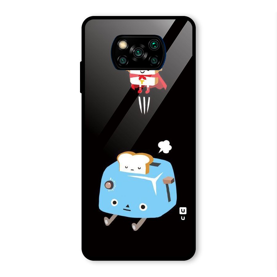 Bread Toast Glass Back Case for Poco X3 Pro