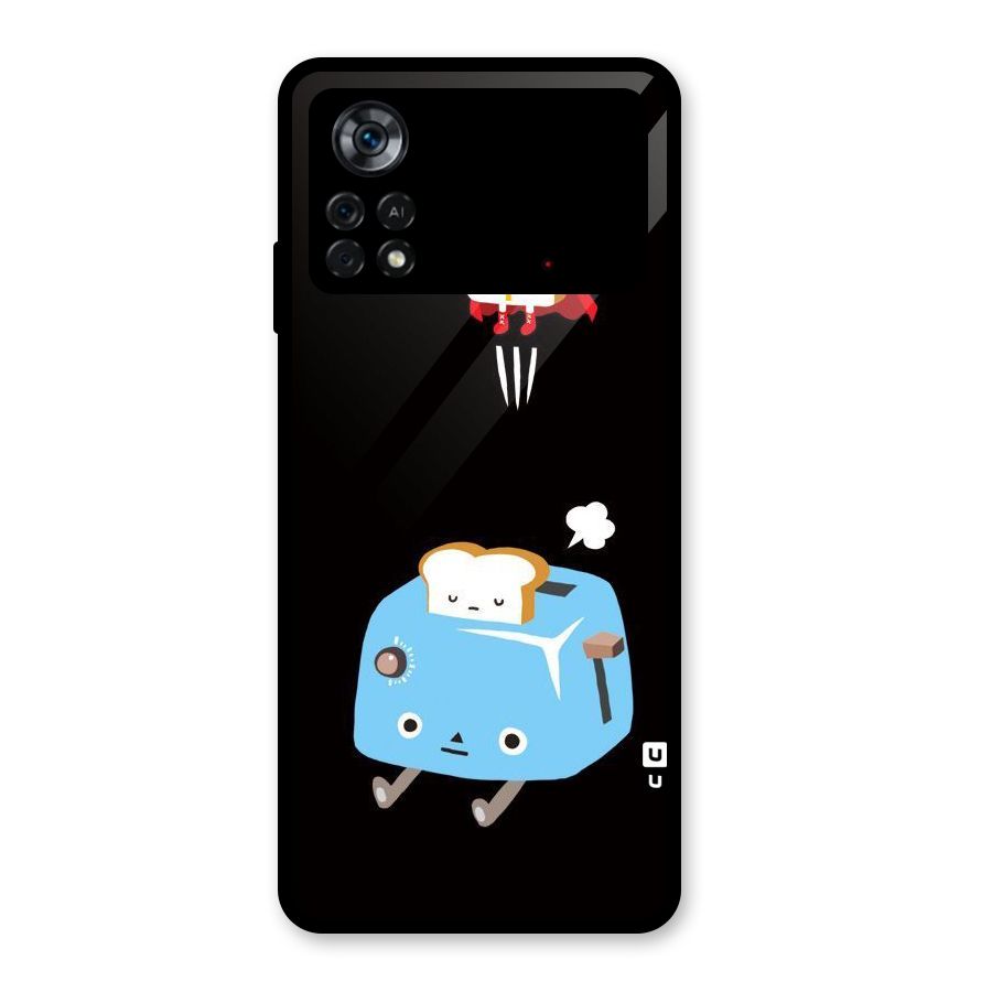 Bread Toast Glass Back Case for Poco X4 Pro 5G